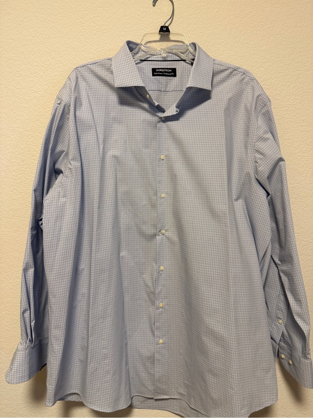 Nordstrom Men’s Light Blue Check Dress Shirt
